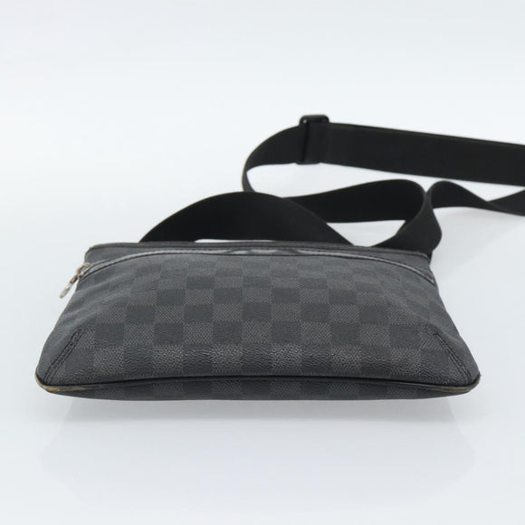 LOUIS VUITTON Damier Graphite Tomas Shoulder Bag N58028 LV Auth 189840