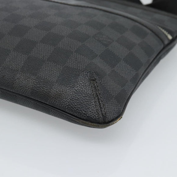 LOUIS VUITTON Damier Graphite Tomas Shoulder Bag N58028 LV Auth 189840