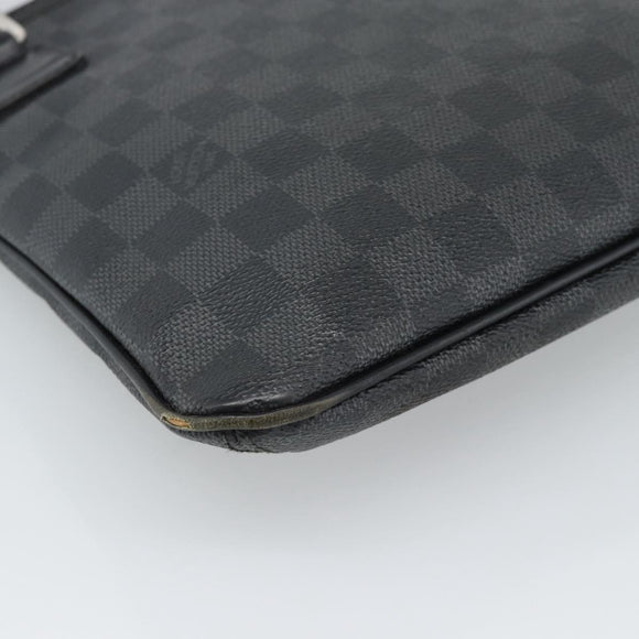 LOUIS VUITTON Damier Graphite Tomas Shoulder Bag N58028 LV Auth 189840
