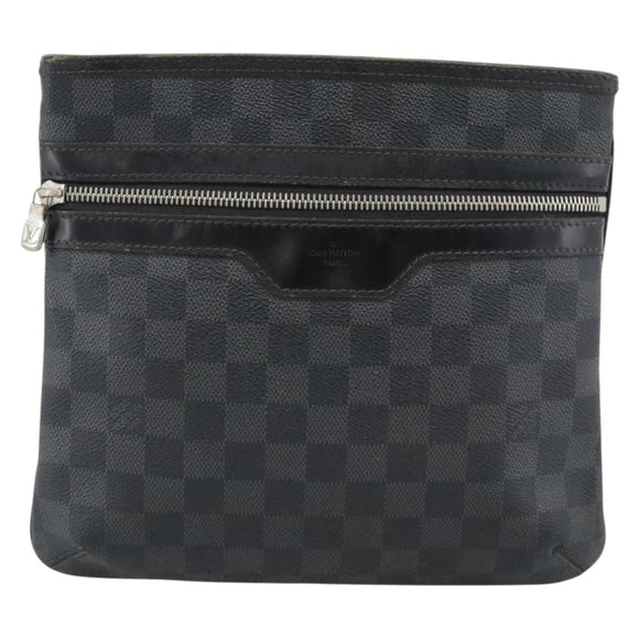 LOUIS VUITTON Damier Graphite Tomas Shoulder Bag N58028 LV Auth 189840