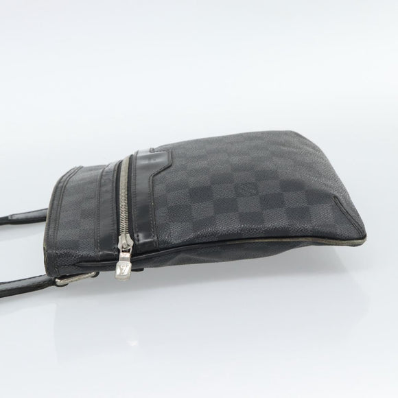 LOUIS VUITTON Damier Graphite Tomas Shoulder Bag N58028 LV Auth 189840