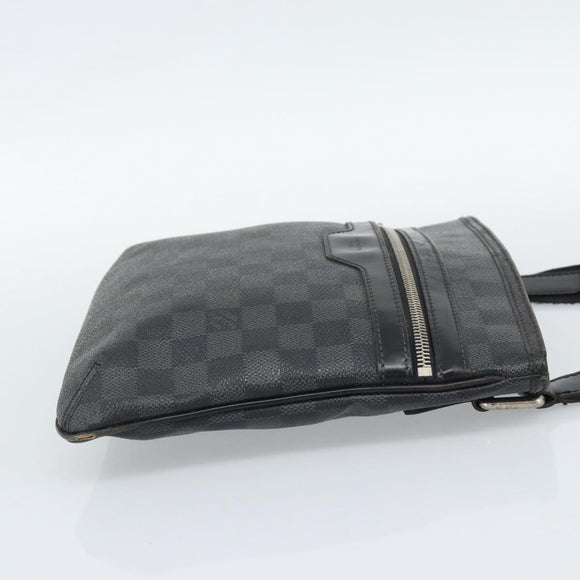 LOUIS VUITTON Damier Graphite Tomas Shoulder Bag N58028 LV Auth 189840