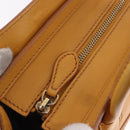 CELINE Luggage Nano Shopper Hand Bag Leather 2way Yellow Gold Auth 189842A-20