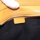 CELINE Luggage Nano Shopper Hand Bag Leather 2way Yellow Gold Auth 189842A-21