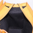 CELINE Luggage Nano Shopper Hand Bag Leather 2way Yellow Gold Auth 189842A-22