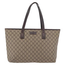 GUCCI GG Supreme Tote Bag PVC Beige 211137 Auth 189843-2