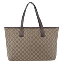GUCCI GG Supreme Tote Bag PVC Beige 211137 Auth 189843-3