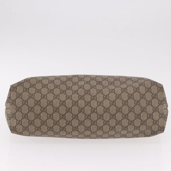 GUCCI GG Supreme Tote Bag PVC Beige 211137 Auth 189843