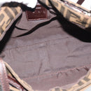 FENDI Zucca Canvas Mamma Baguette Tote Bag Black Brown Auth 189846A-11