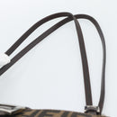 FENDI Zucca Canvas Mamma Baguette Tote Bag Black Brown Auth 189846A-8