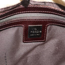 FENDI Zucca Canvas Mamma Baguette Tote Bag Beige Silver Auth 189847A-15