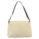 FENDI Zucca Canvas Mamma Baguette Tote Bag Beige Silver Auth 189847A-3