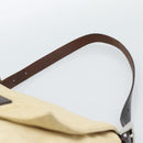 FENDI Zucca Canvas Mamma Baguette Tote Bag Beige Silver Auth 189847A-8