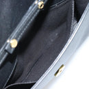 Salvatore Ferragamo Vala Chain Shoulder Bag Leather Black Gold Auth 189851A-19