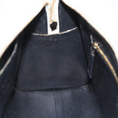 SAINT LAURENT Baby Kabas Hand Bag Leather 2way White Gold Auth 189853-24