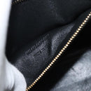 SAINT LAURENT Baby Kabas Hand Bag Leather 2way White Gold Auth 189853-12