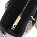 CHANEL Choco Bar Tote Bag Lamb Skin Black Gold CC Auth 189862-10