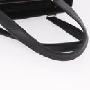CHANEL Choco Bar Tote Bag Lamb Skin Black Gold CC Auth 189862-7