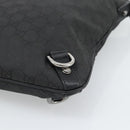 GUCCI GG Canvas Shoulder Bag Nylon Black Silver 268642 Auth 189865A-9