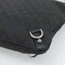 GUCCI GG Canvas Shoulder Bag Nylon Black Silver 268642 Auth 189865A-15