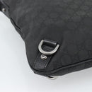 GUCCI GG Canvas Shoulder Bag Nylon Black Silver 268642 Auth 189865A-16