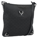 GUCCI GG Canvas Shoulder Bag Nylon Black Silver 268642 Auth 189865A-1