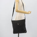 GUCCI GG Canvas Shoulder Bag Nylon Black Silver 268642 Auth 189865A-22