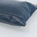 BALENCIAGA Clutch Bag Leather Navy 273023 Auth 189869A-15