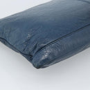 BALENCIAGA Clutch Bag Leather Navy 273023 Auth 189869A-16