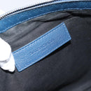 BALENCIAGA Clutch Bag Leather Navy 273023 Auth 189869A-9