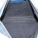 BALENCIAGA Clutch Bag Leather Navy 273023 Auth 189869A-10