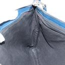 BALENCIAGA Clutch Bag Leather Navy 273023 Auth 189869A-18