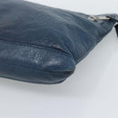 BALENCIAGA Clutch Bag Leather Navy 273023 Auth 189869A-7