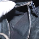 BALENCIAGA Metallic Edge Hip Shoulder Bag Leather Navy Silver Auth 189871A-23