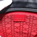 Christian Dior Tote Bag Leather Black Gold Auth 189872A-16