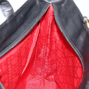Christian Dior Tote Bag Leather Black Gold Auth 189872A-18