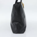 Christian Dior Tote Bag Leather Black Gold Auth 189872A-4