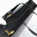 Christian Dior Tote Bag Leather Black Gold Auth 189872A-6