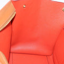CELINE Trapeze Hand Bag Leather 2way Brown Gold Auth 189874A-23