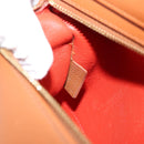 CELINE Trapeze Hand Bag Leather 2way Brown Gold Auth 189874A-12