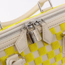 LOUIS VUITTON Damier Cubic Speedy EW Bag Leather Yellow M48912 LV Auth 189876SM-21