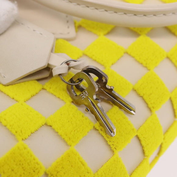 LOUIS VUITTON Damier Cubic Speedy EW Bag Leather Yellow M48912 LV Auth 189876SM