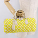 LOUIS VUITTON Damier Cubic Speedy EW Bag Leather Yellow M48912 LV Auth 189876SM-27