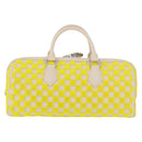 LOUIS VUITTON Damier Cubic Speedy EW Bag Leather Yellow M48912 LV Auth 189876SM-2