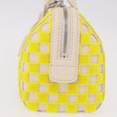 LOUIS VUITTON Damier Cubic Speedy EW Bag Leather Yellow M48912 LV Auth 189876SM-3