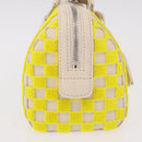 LOUIS VUITTON Damier Cubic Speedy EW Bag Leather Yellow M48912 LV Auth 189876SM-4