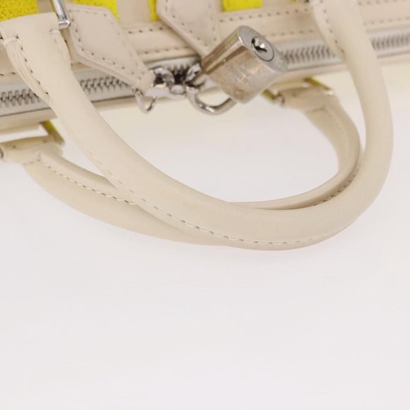 LOUIS VUITTON Damier Cubic Speedy EW Bag Leather Yellow M48912 LV Auth 189876SM