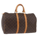 LOUIS VUITTON Monogram Keepall 45 Boston Bag M41428 LV Auth 189878V-1