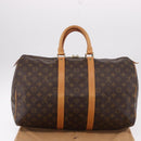 LOUIS VUITTON Monogram Keepall 45 Boston Bag M41428 LV Auth 189878V-12