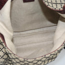GUCCI Diamante New Jackie Hand Bag Canvas 2way Beige Gold 246907 Auth 189879V-10